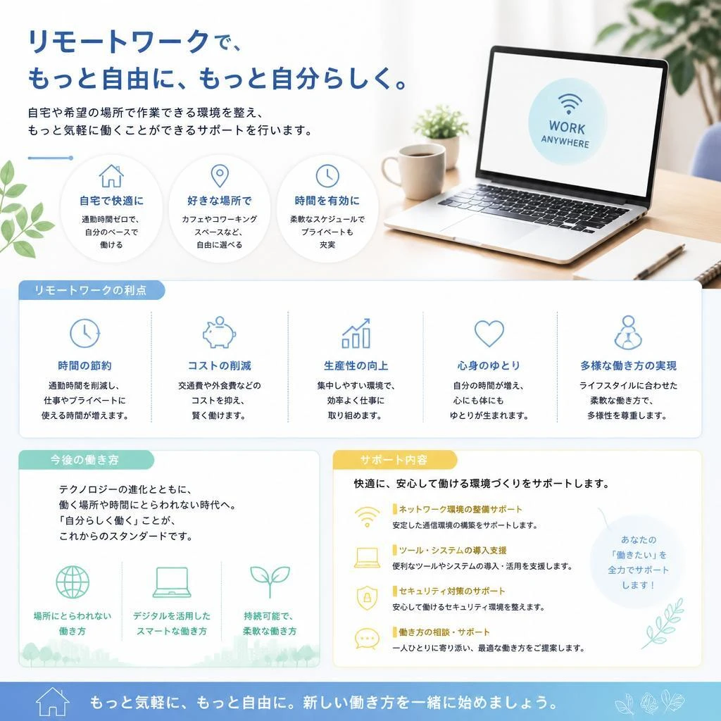 4. リモートワークによる柔軟な働き方